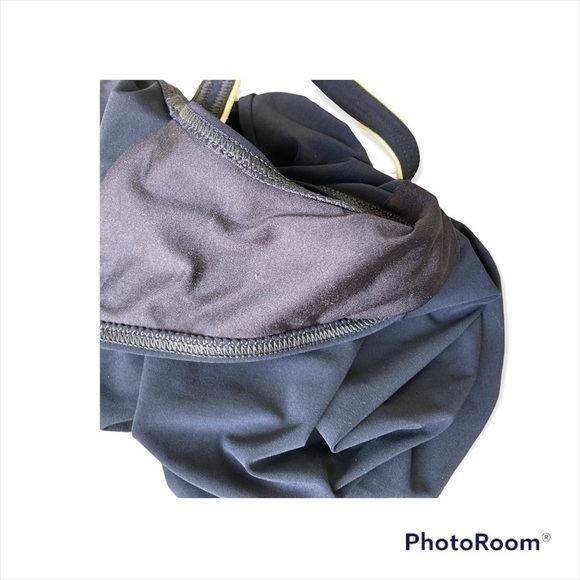 CALVIN Klein One Piece Swimsuit Bond Girl Black White Mod 90's Belted Vacation - Picture 3 of 6